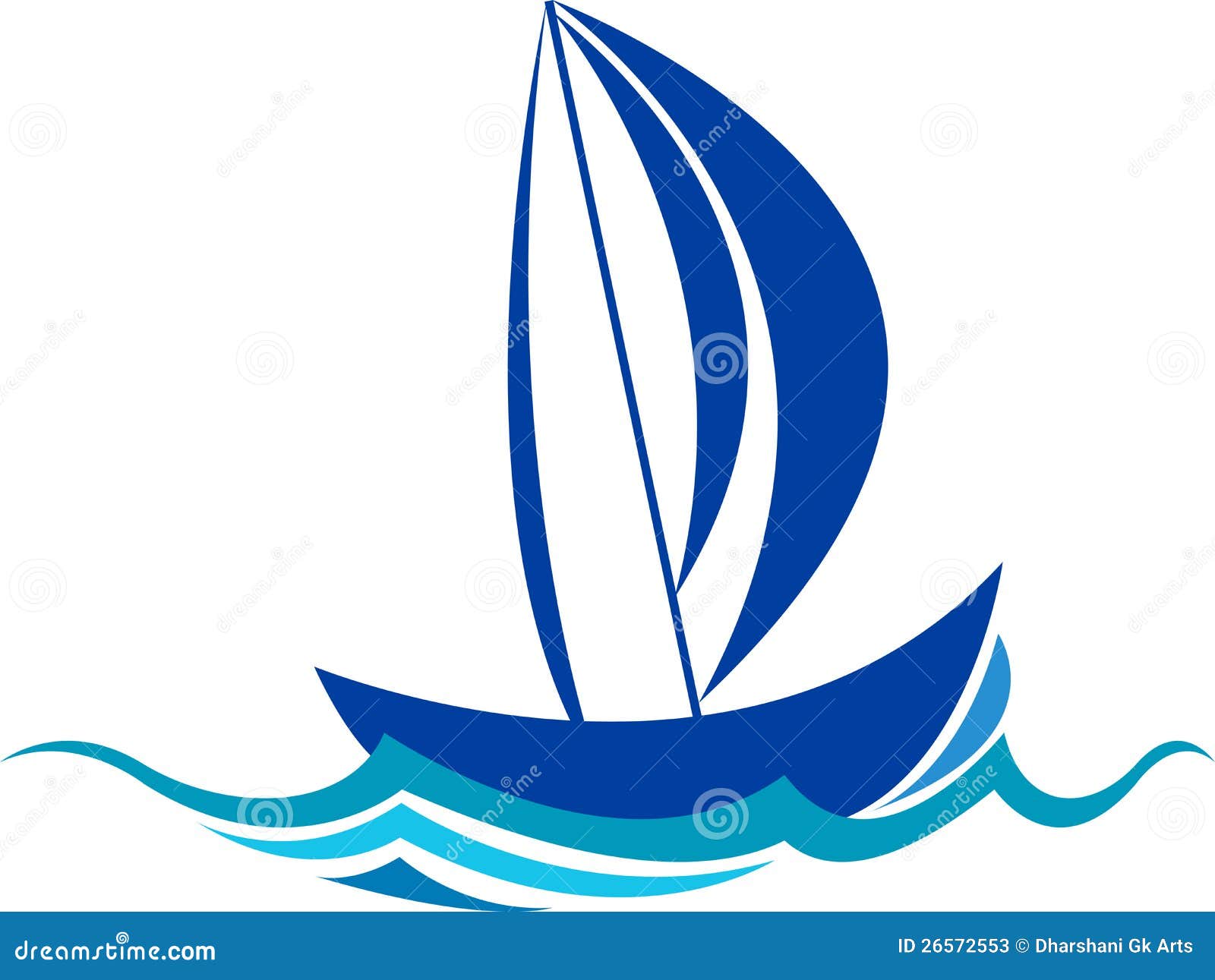 Illustration art of a boat logo with isolated background.