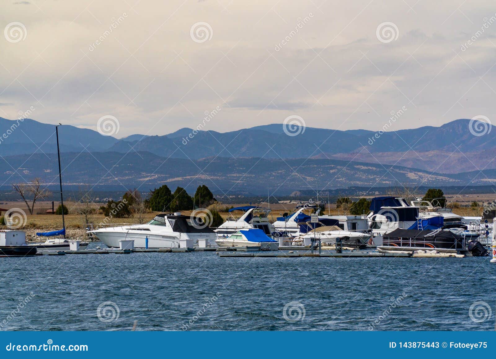 boat marina on lake pueblo state park colorado lake reservoir