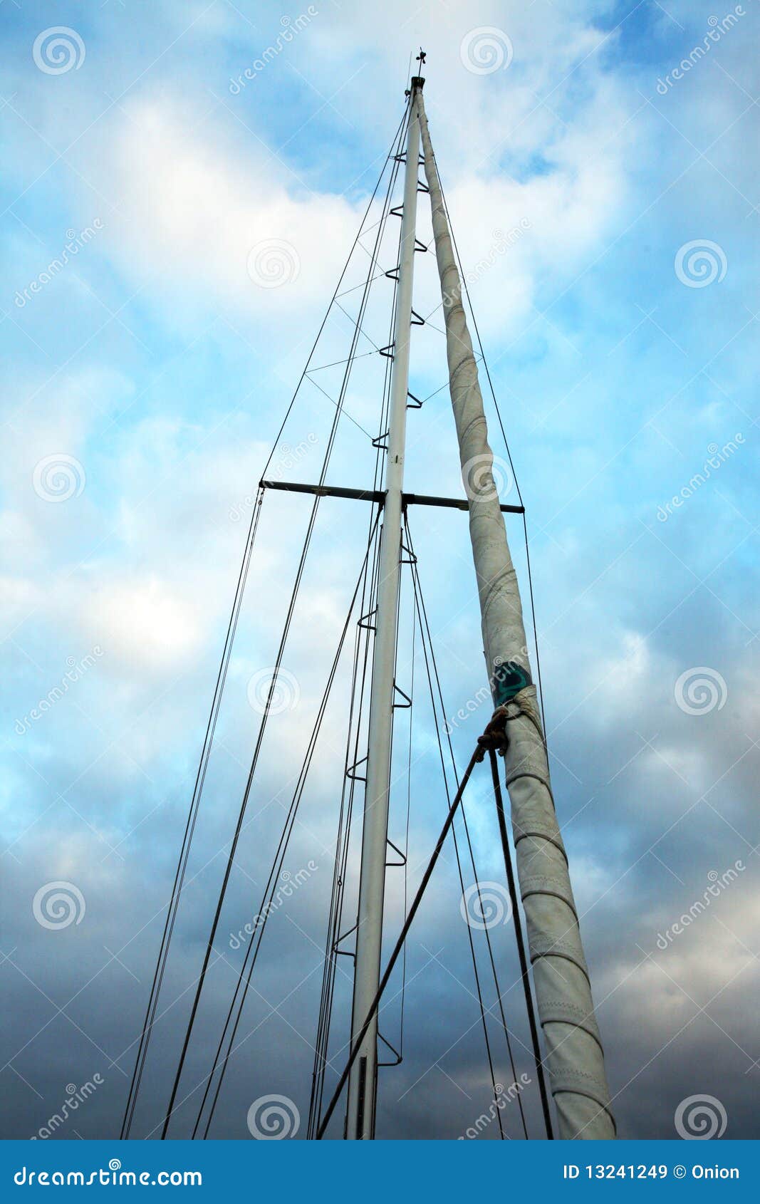 Boat masts stock image. Image of transport, covered, sails 13241249