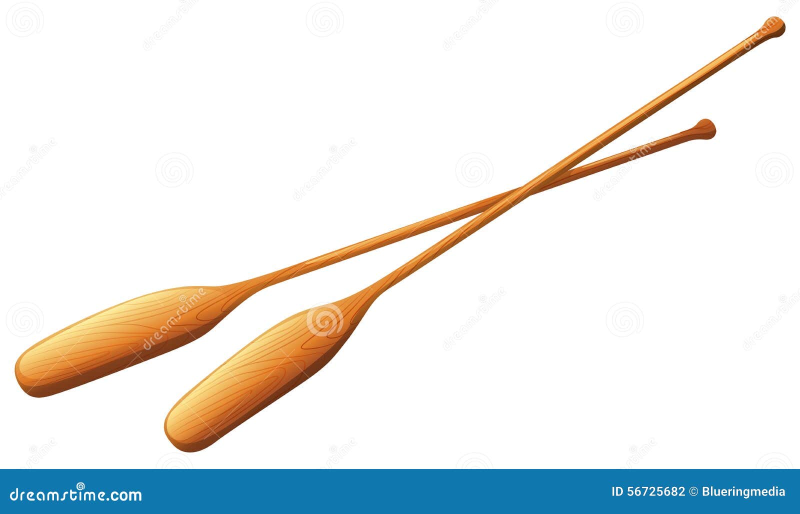 Boat oars on white stock vector. Illustration of objects 56725682