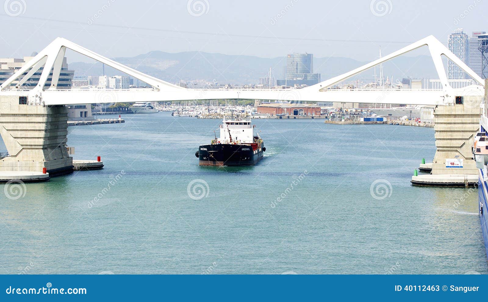 Boat Passing Under the Drawbridge Editorial Stock Photo Image of