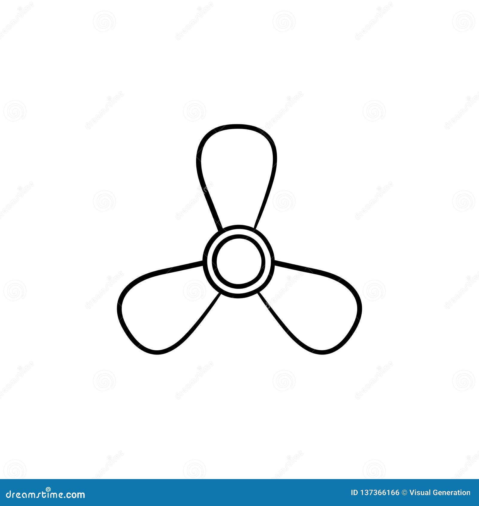 Premium Photo | A black and white drawing of a propeller