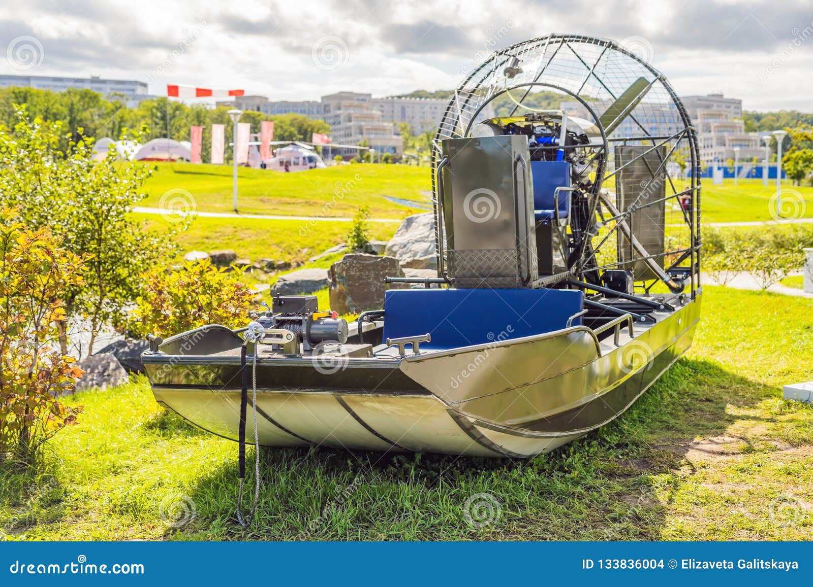 Boat with a Propeller To Move through the Swamps Stock Photo Image of