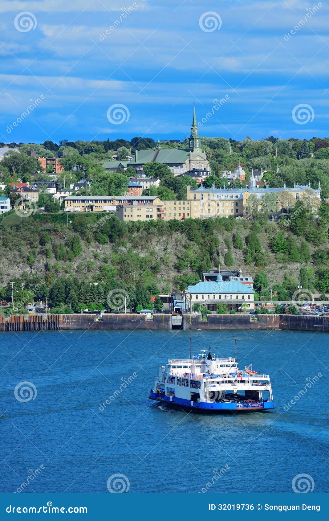 Boat in Quebec City stock photo. Image of levis, color 32019736