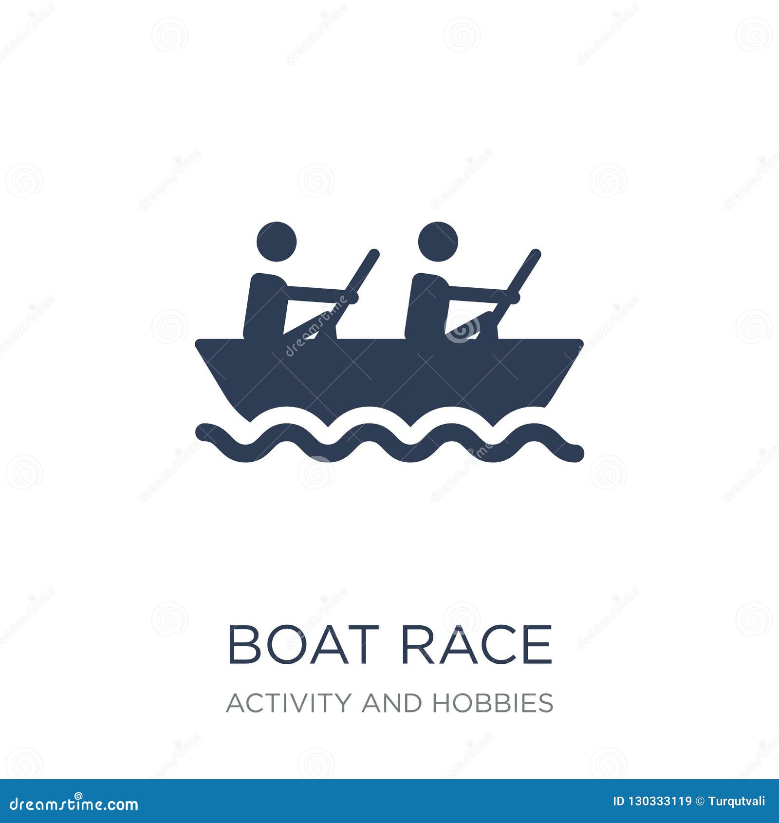 Boat Race Icon. Trendy Flat Vector Boat Race Icon on White Background from Activity and Hobbies