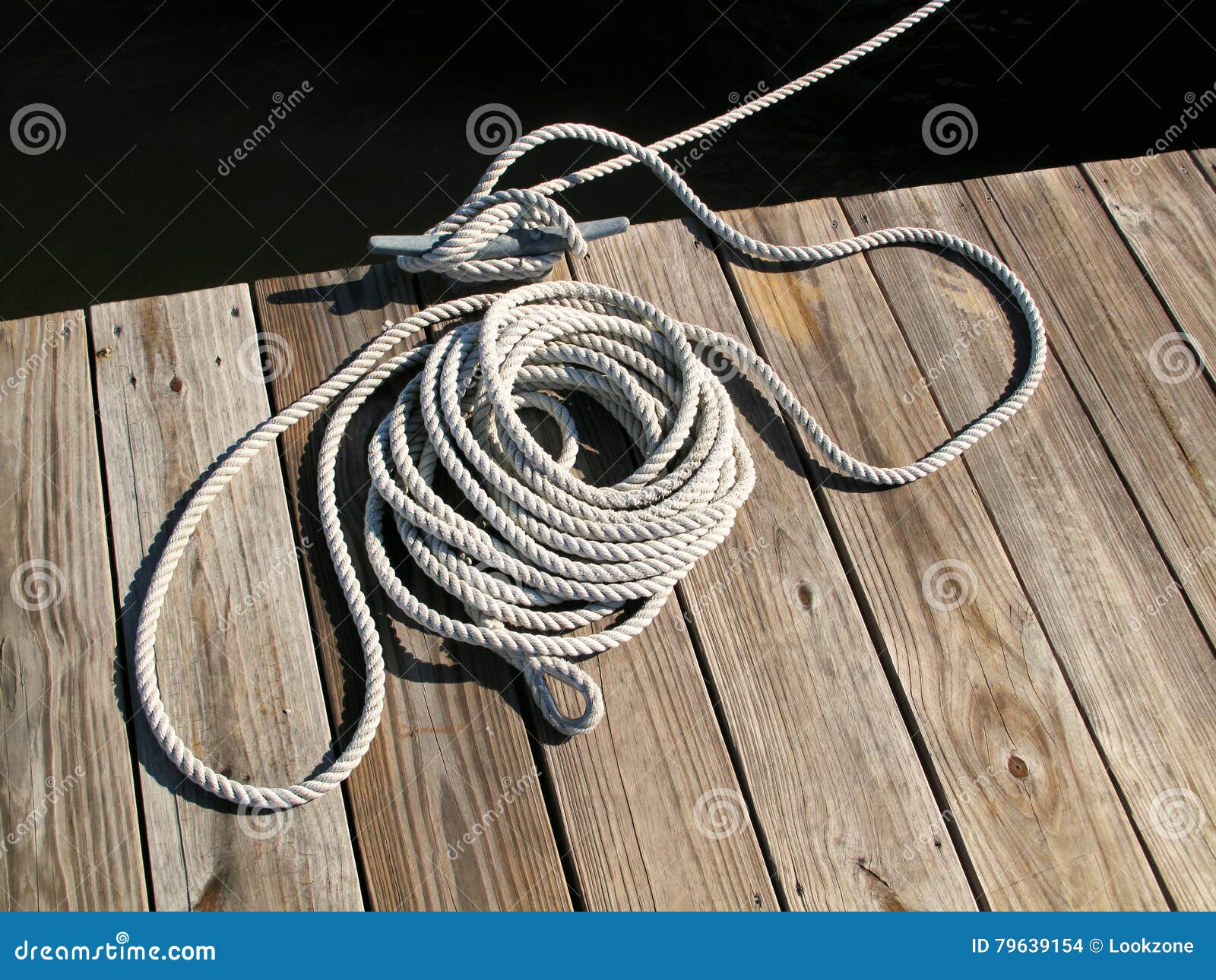 Boat Rope Tie Down stock photo. Image of boating, anchored - 79639154