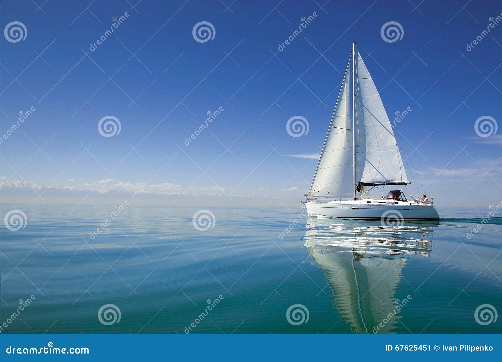 boat in sailing regatta. sailing yacht on the water