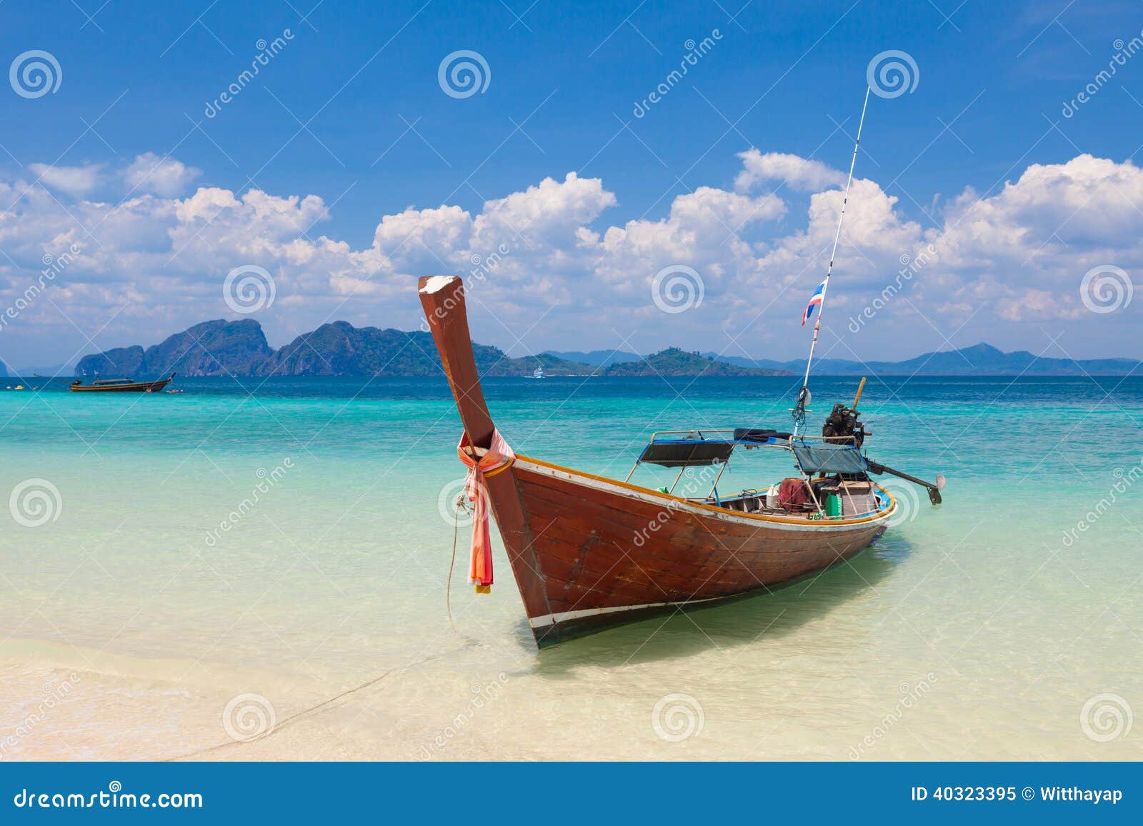 Boat on the sea in Southern of Thailand