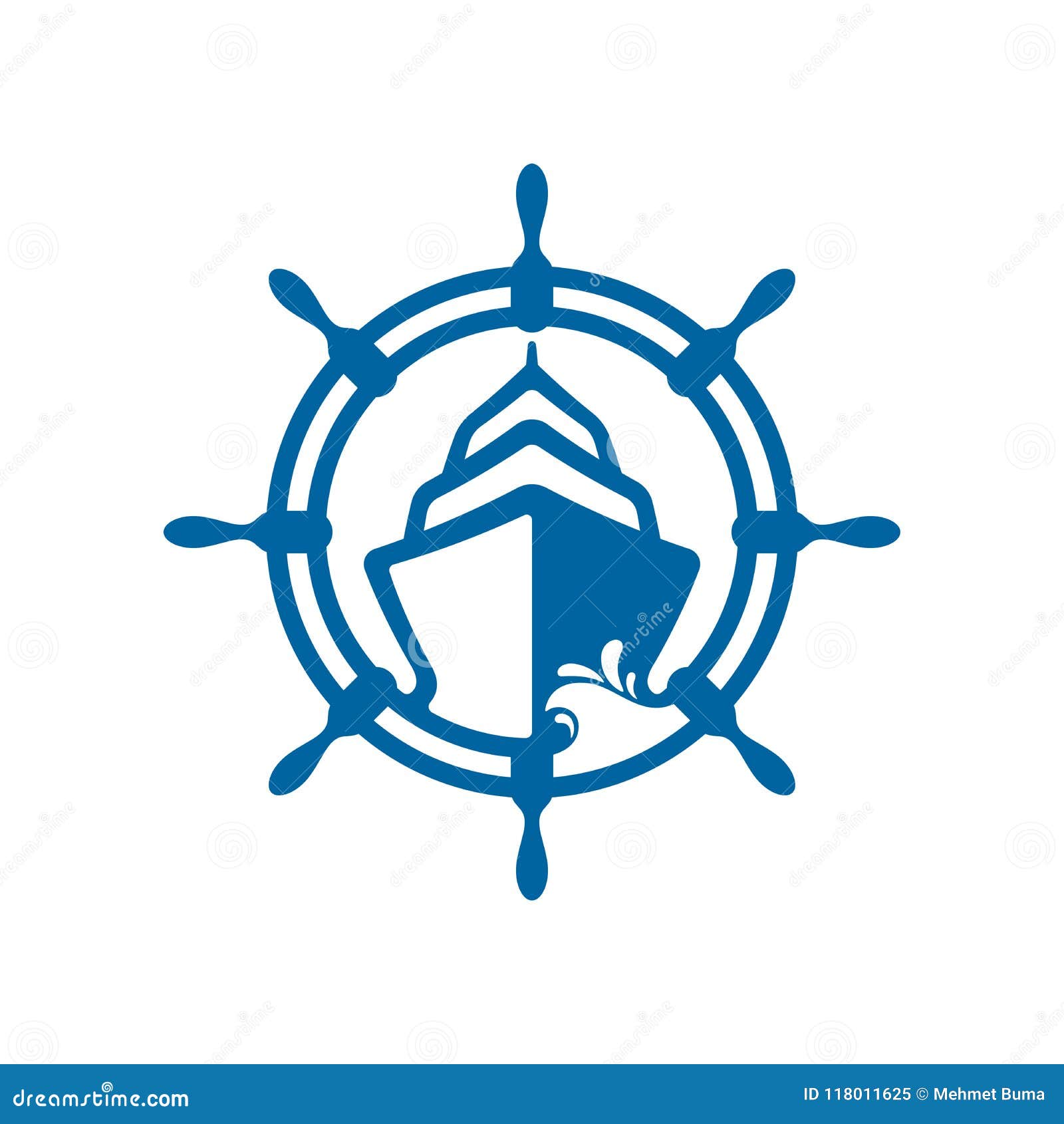 Boat and Ship Wheel Icon Design Stock Vector - Illustration of handle ...