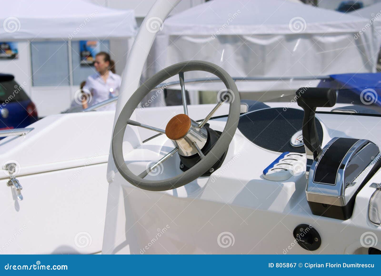 Boat steering wheel stock image. Image of tours, cruises 805867