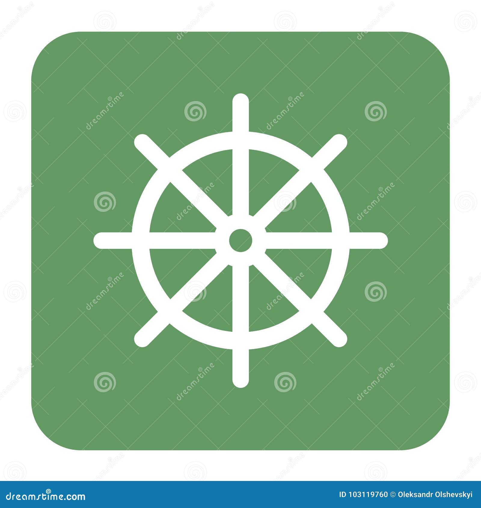 Boat steering wheel icon stock vector. Illustration of direction