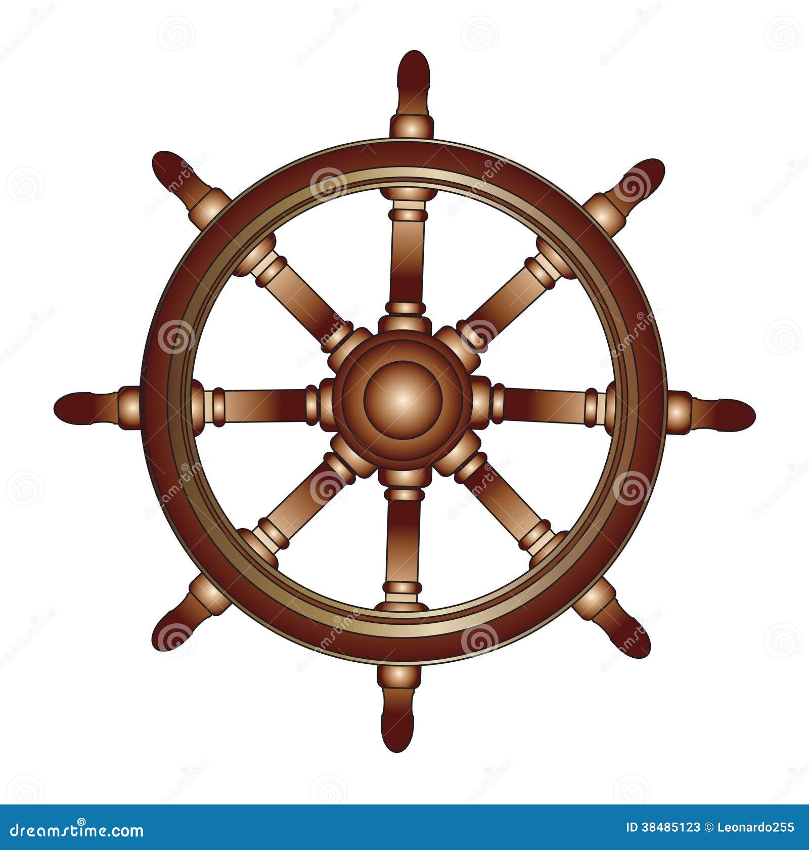 Boat steering wheel stock vector. Illustration of background 38485123