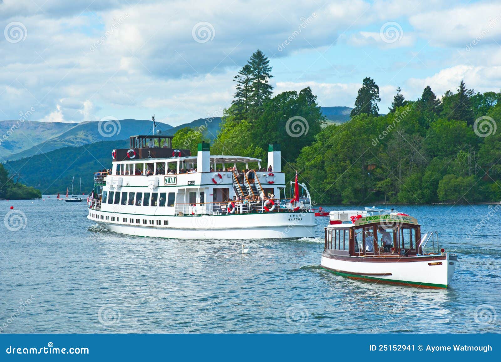 Boat Trips on Lake Windermere Editorial Photo Image of white, north