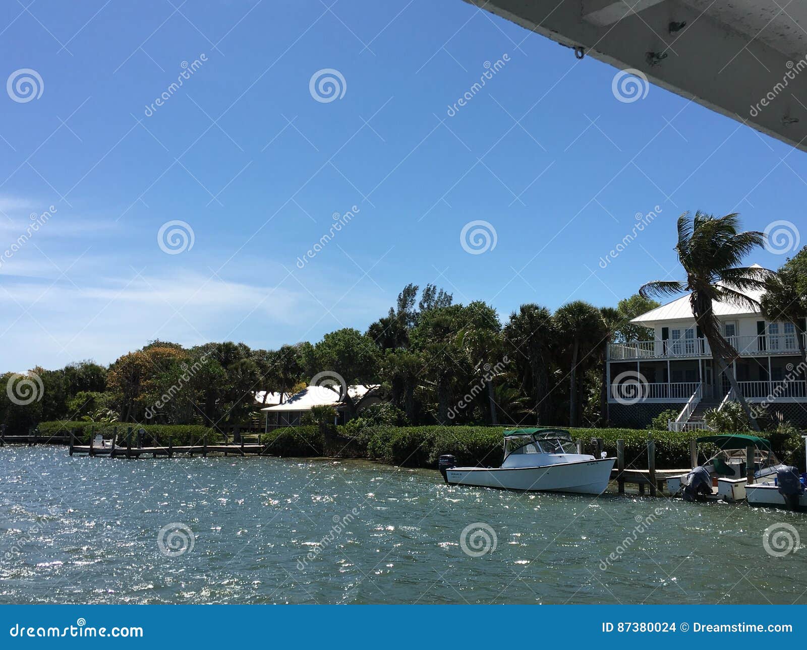 Boat Waves on Charlotte Harbour Florida Editorial Stock Image Image
