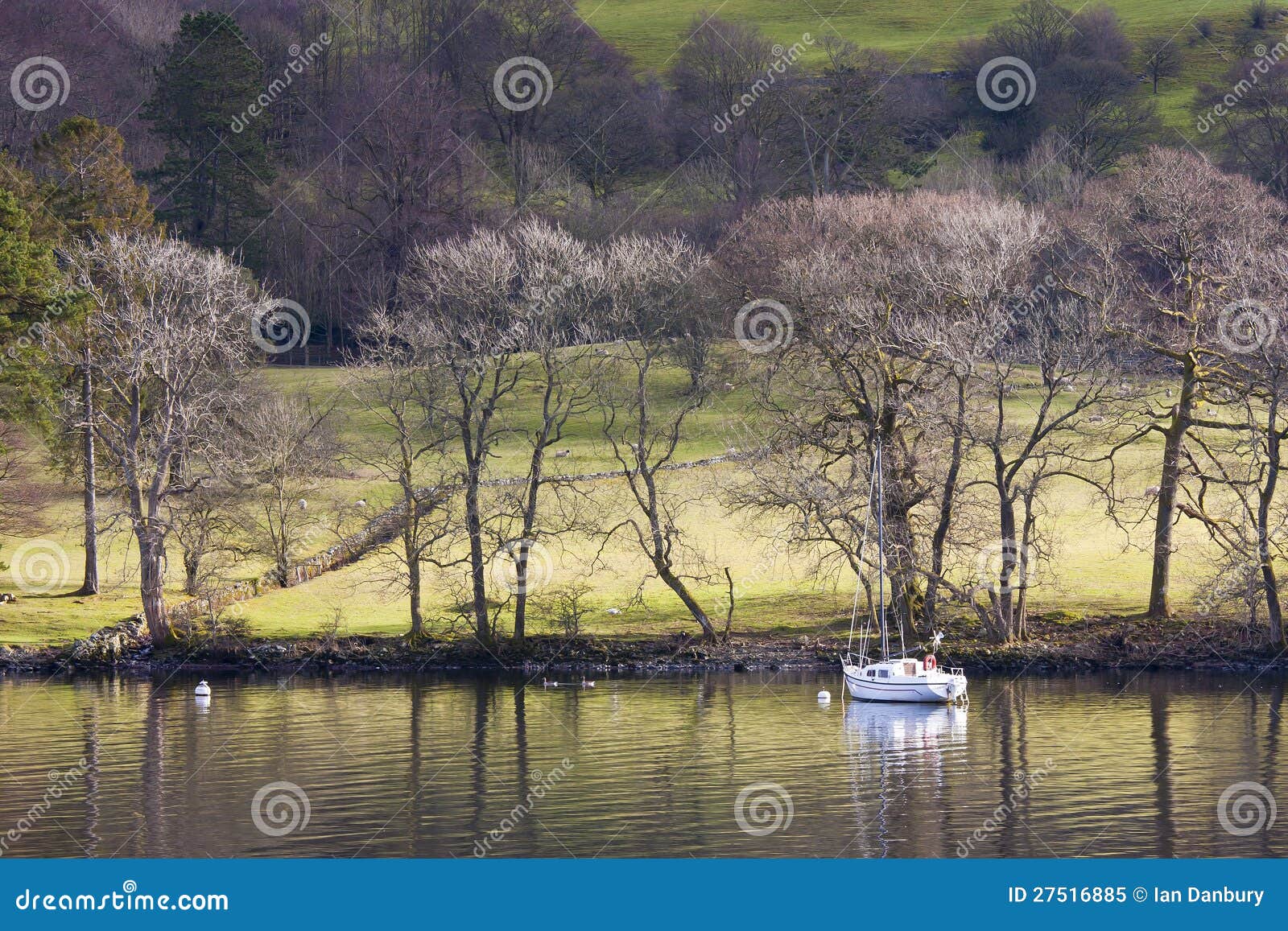 Boat on Windermere stock image. Image of yacht, windermere 27516885
