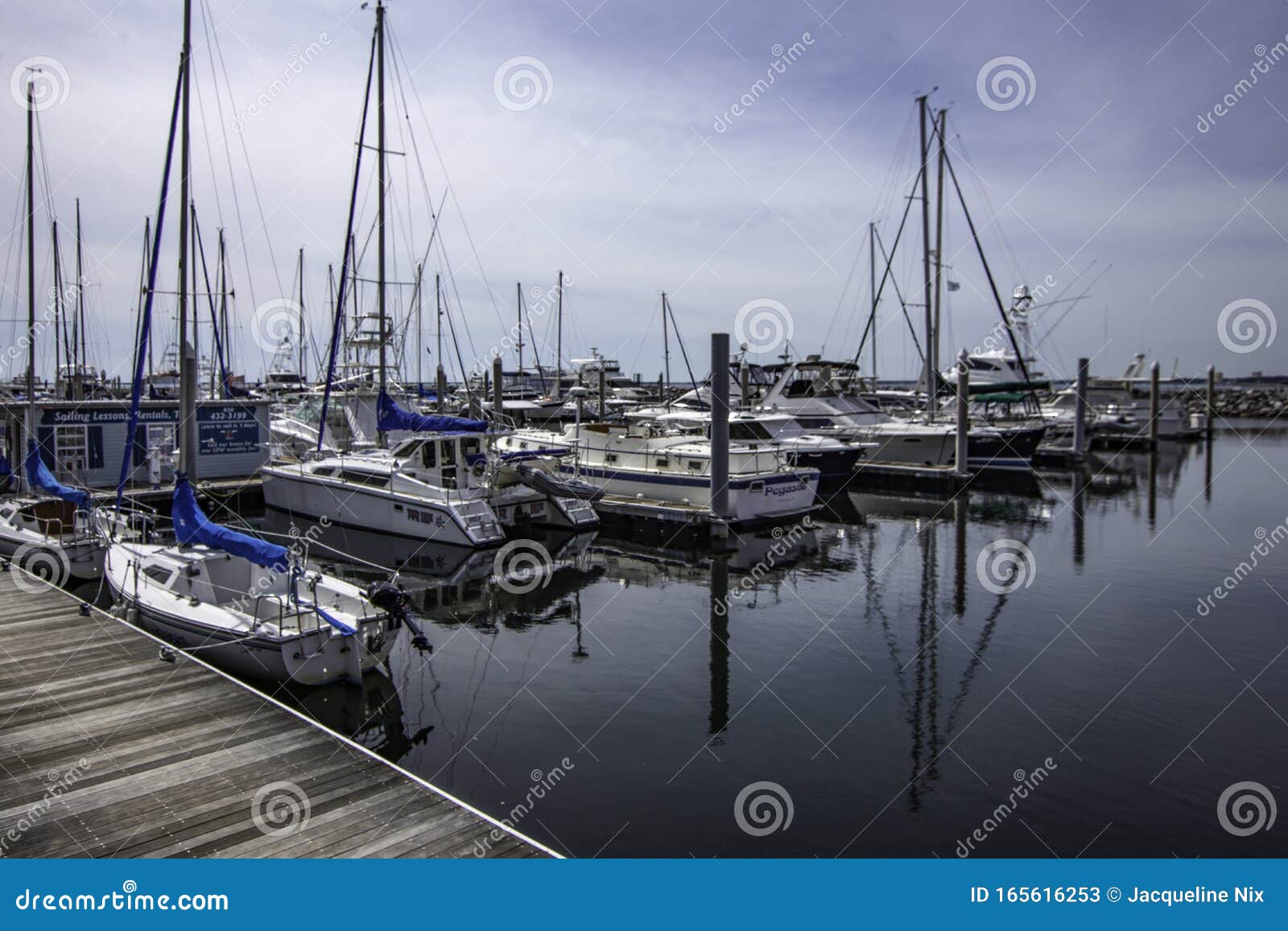 Boats Docked at Palafox Pier Editorial Stock Photo - Image of marine ...