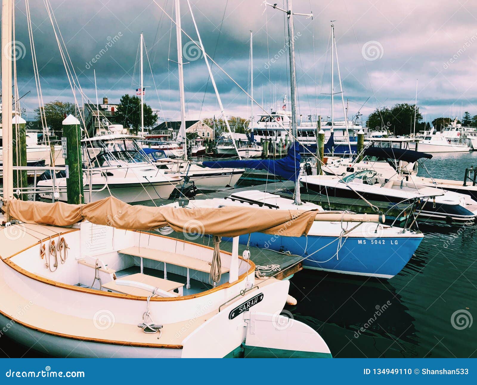 The Boats Docked at the Wharf in Hyannis Editorial Image - Image of ...