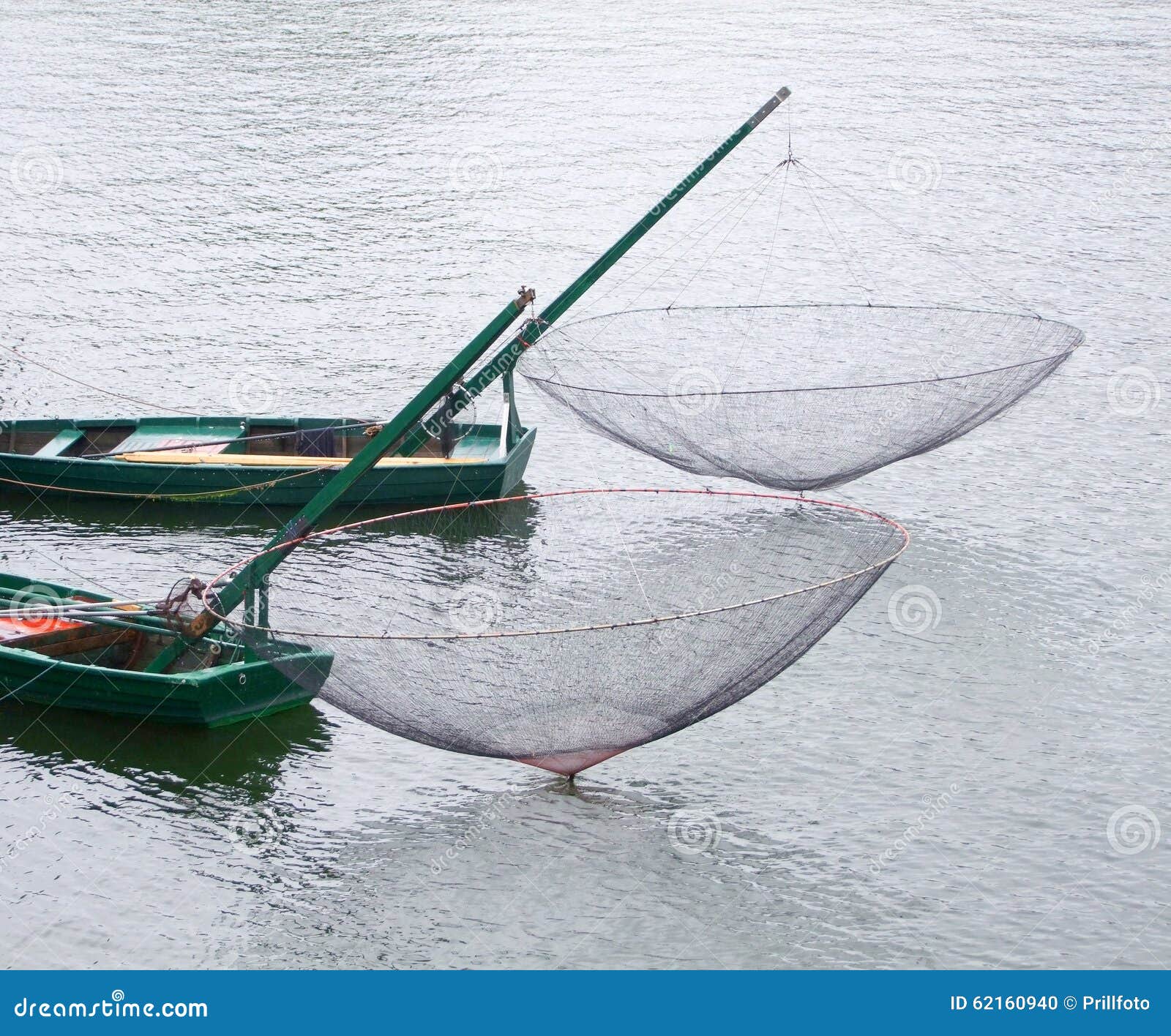 Boats with fishing nets stock photo. Image of mesh, boat - 62160940