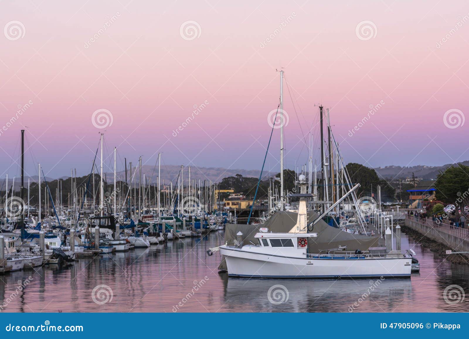 Boats in the Harbor in Monterey Editorial Photo - Image of sidewalk ...