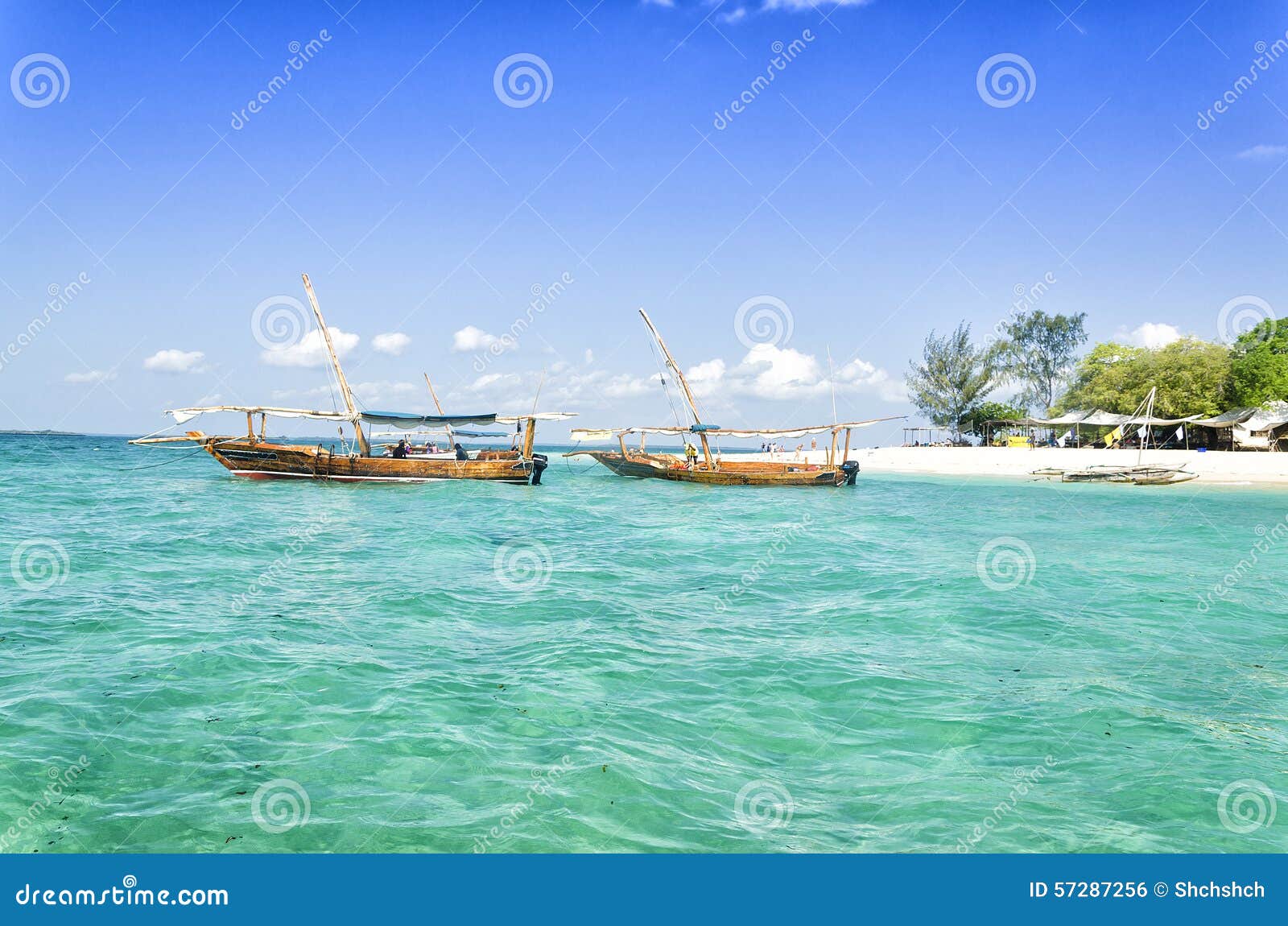 boats on the island