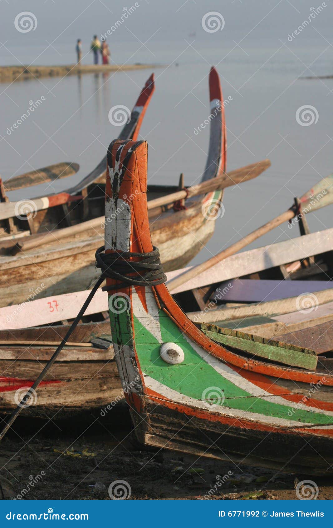 Boats tied up on shore stock photo. Image of shores, transportation