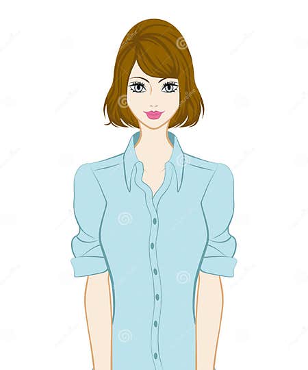 Bobbed hair women stock vector. Illustration of smiling - 39383085