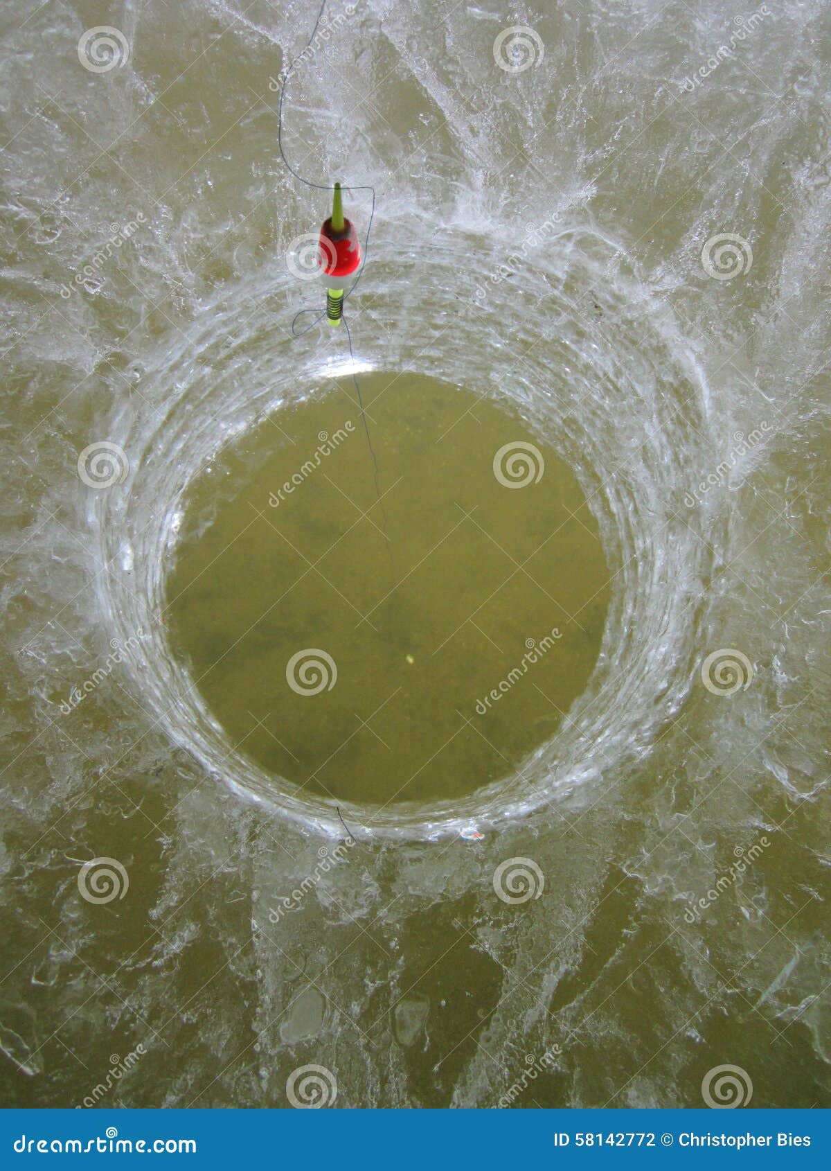 https://thumbs.dreamstime.com/z/bobber-hole-ice-fishing-cork-floating-water-58142772.jpg