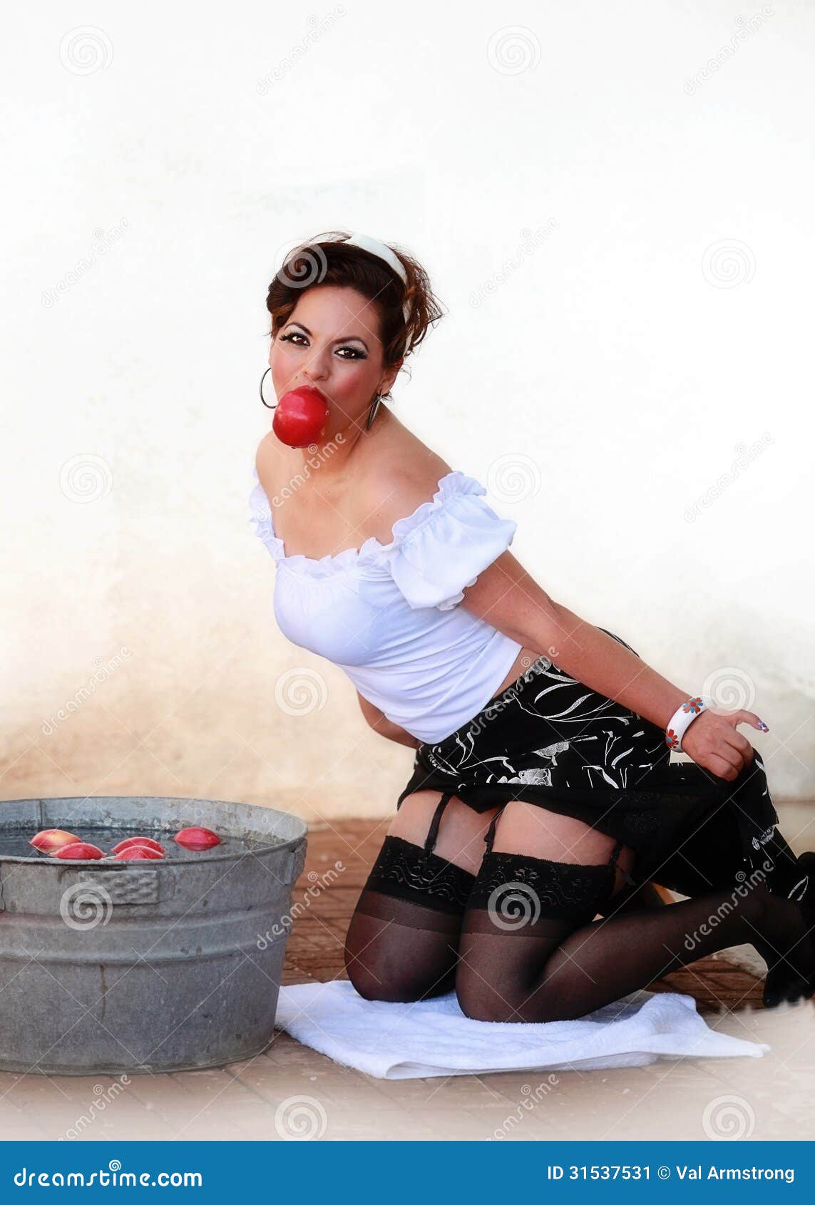 Bobbing For Apples Stock Image Image Of Dress Sultry 31537531