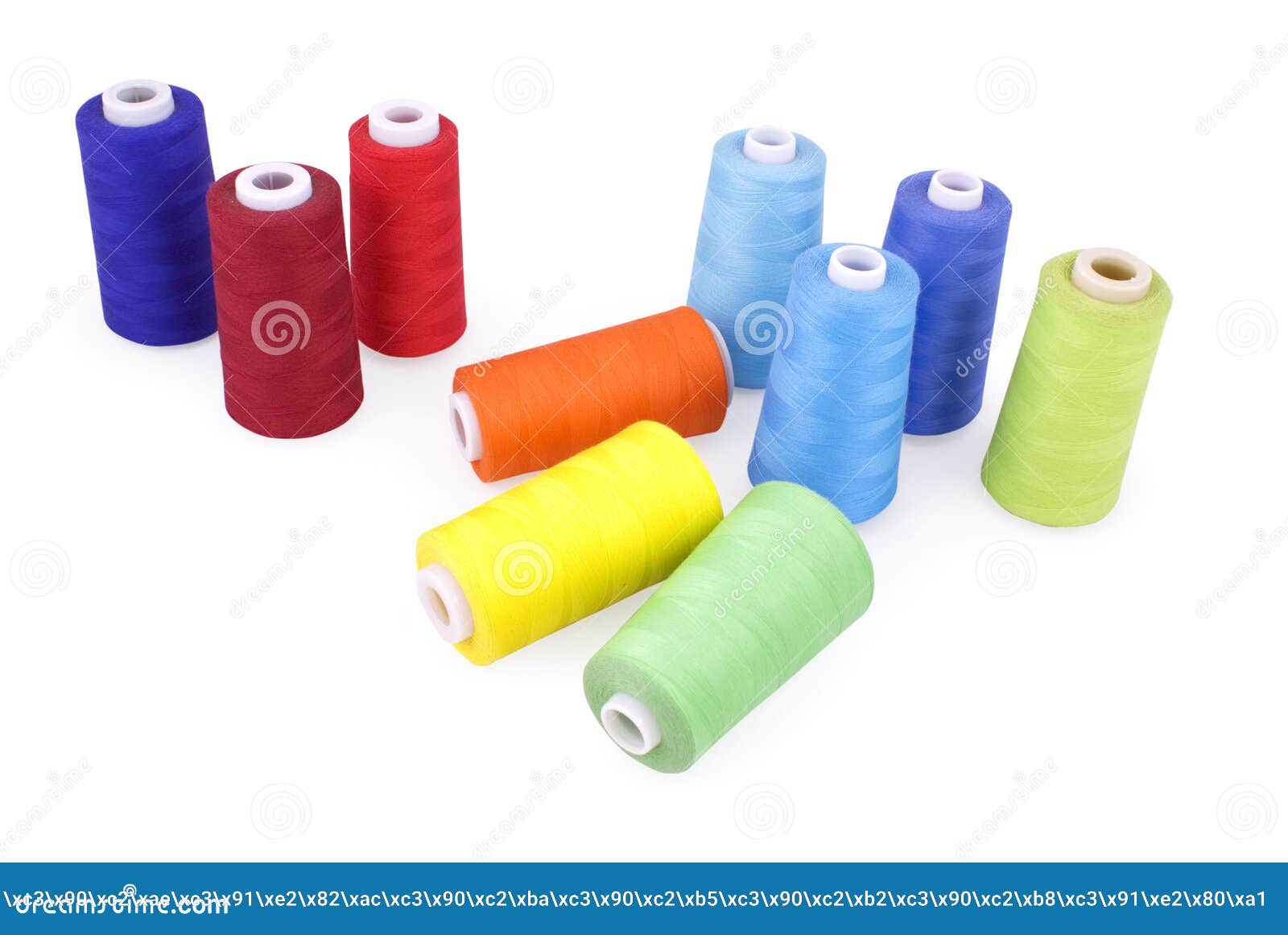 Bobbins stock image. Image of object, green, pink, material 16306635