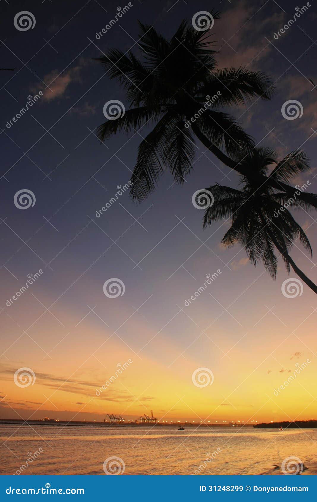 boca chica beach at sunset