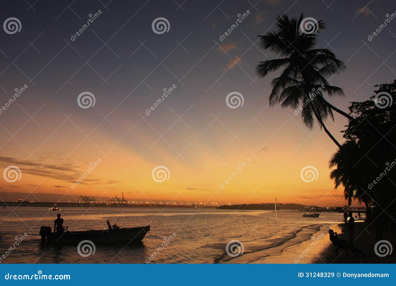 boca chica beach at sunset