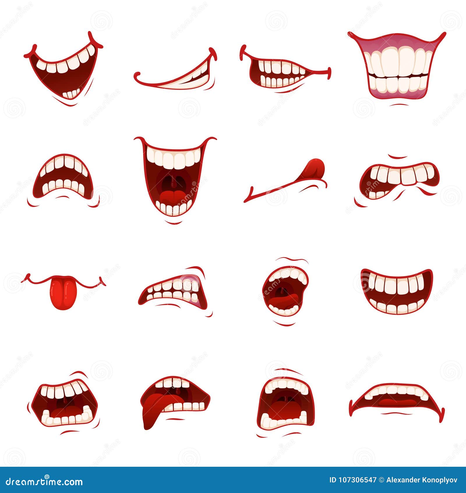 Ícone Dos Desenhos Animados Da Boca Ilustração do Vetor - Ilustração de boca,  rabisco: 79945885