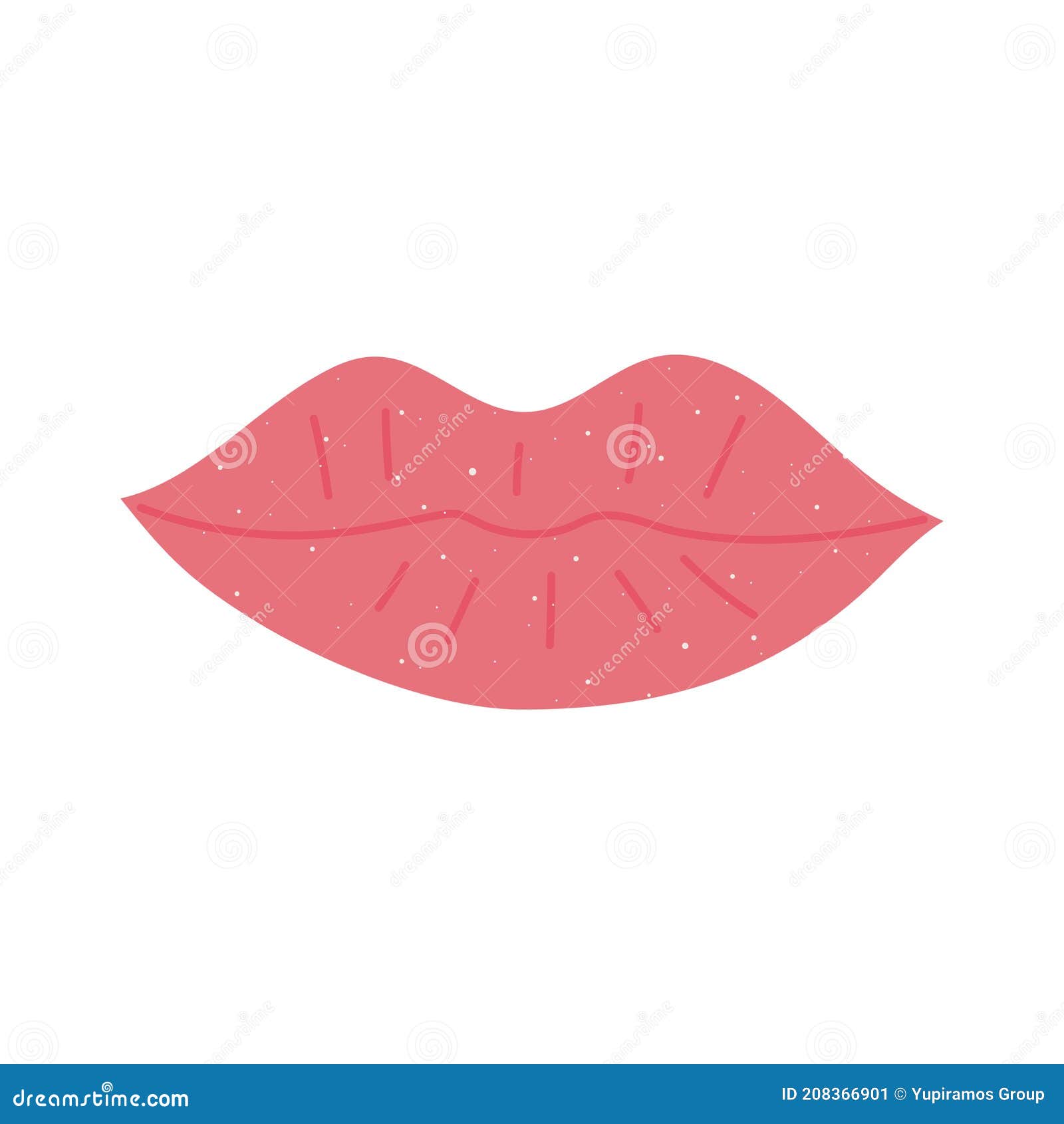 Boca Mujer Labios Moda Icono En Estilo De Dibujos Animados Ilustración del  Vector - Ilustración de manera, silueta: 208366901