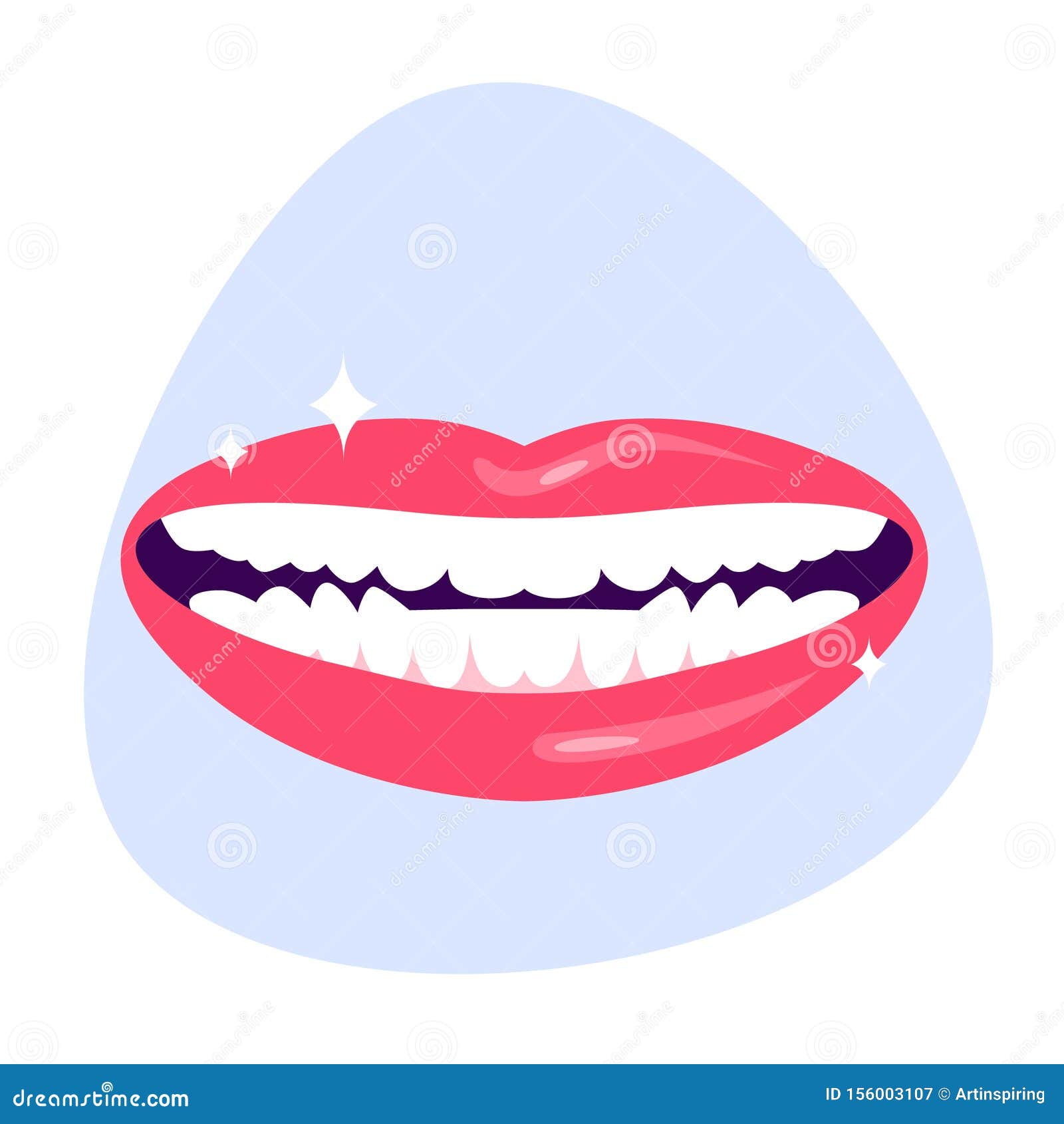 Boca Sonriente Con Dientes Limpios Y Blancos Idea De Higiene Bucal