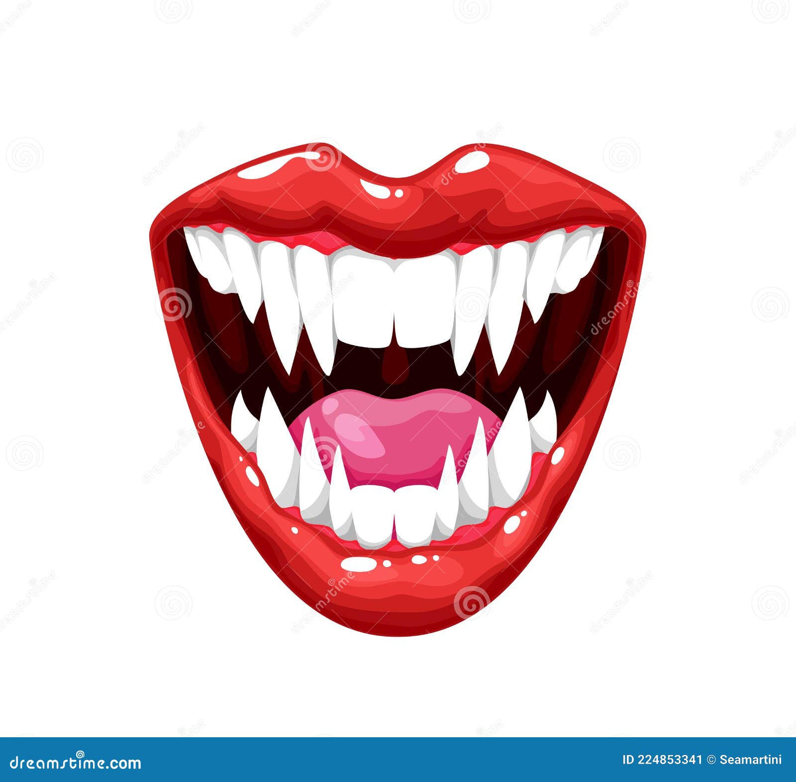 Ilustração Da Boca Dos Dentes Do Vampiro Ilustração Stock - Ilustração de  beleza, dente: 105008577