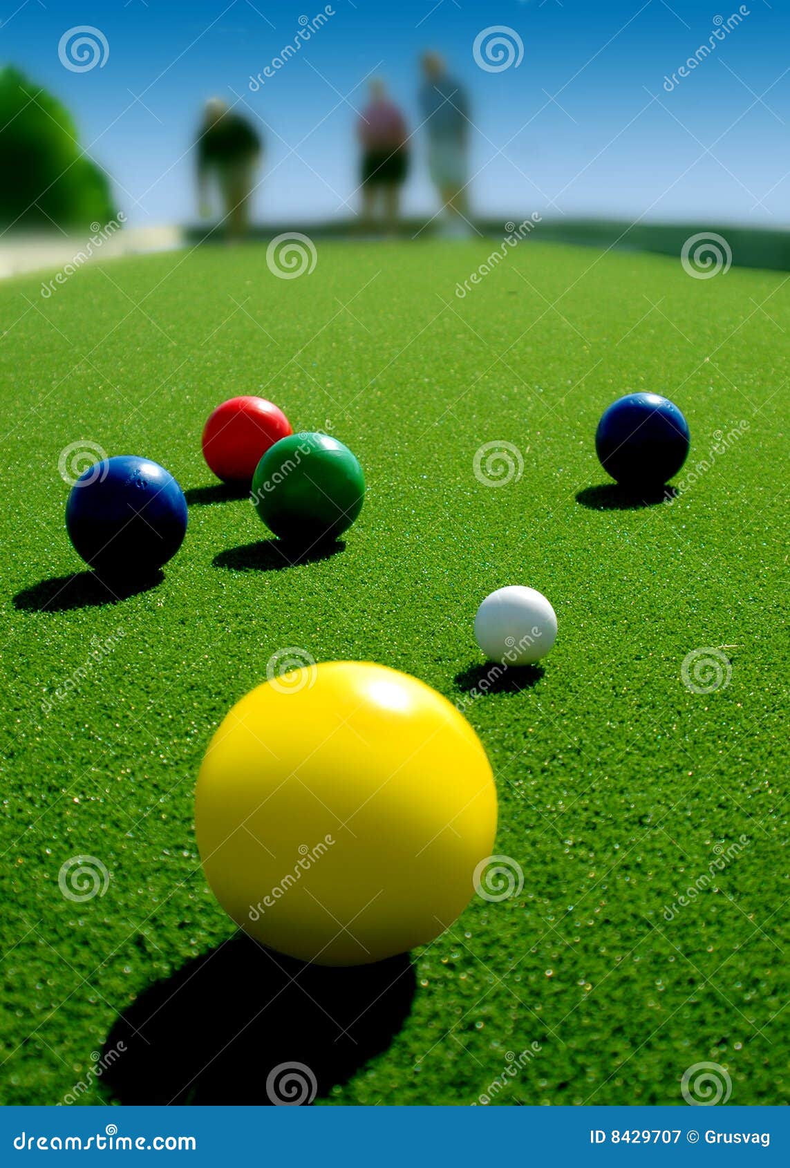 Bocce balls. stock image. Image of copy, blue, french 8429707