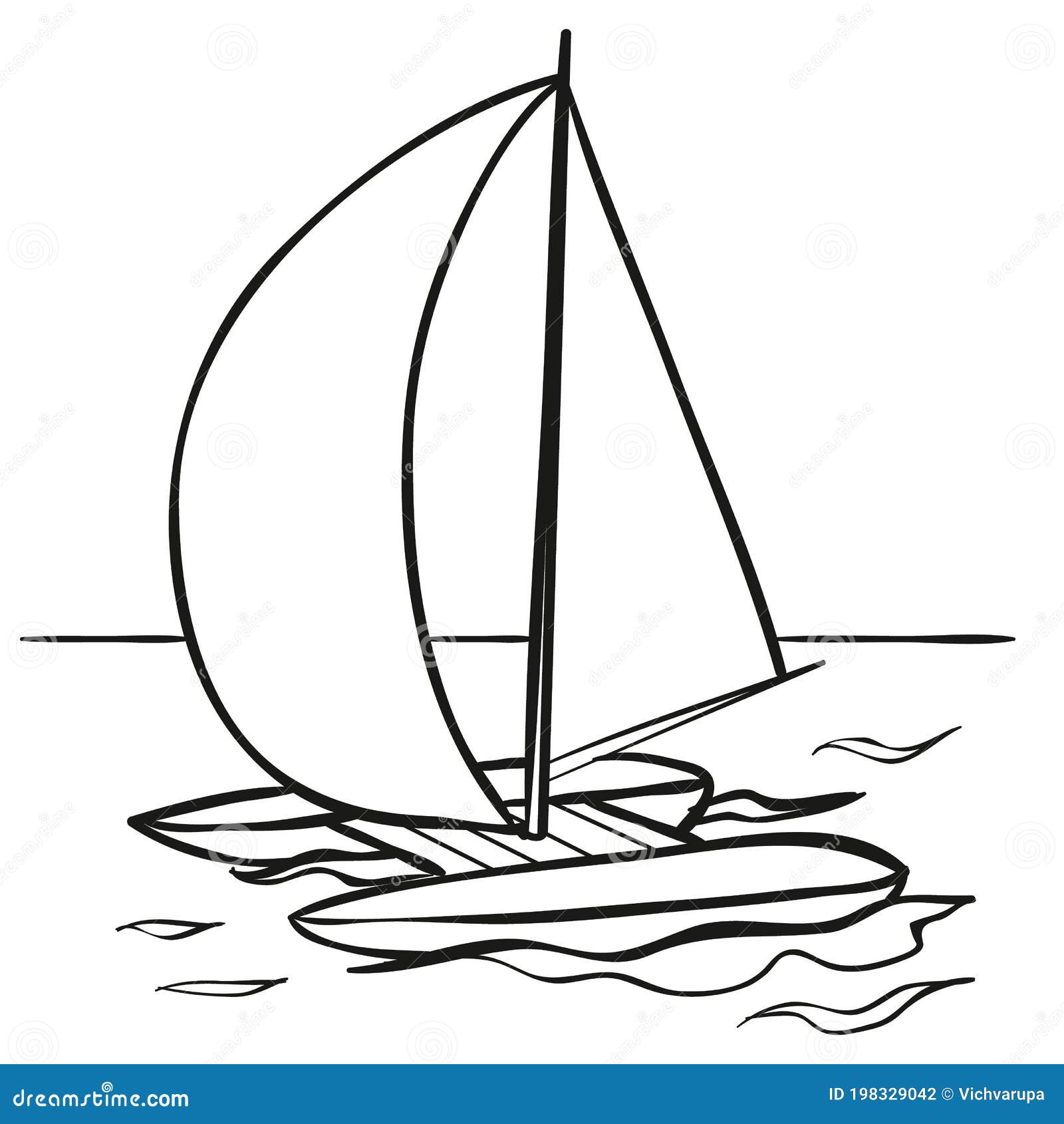 dessin catamaran imprimer