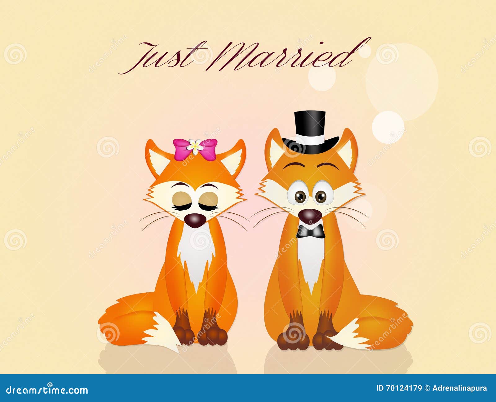 Boda de zorros stock de ilustración. Ilustración de bosque - 70124179, image size:1600x1298