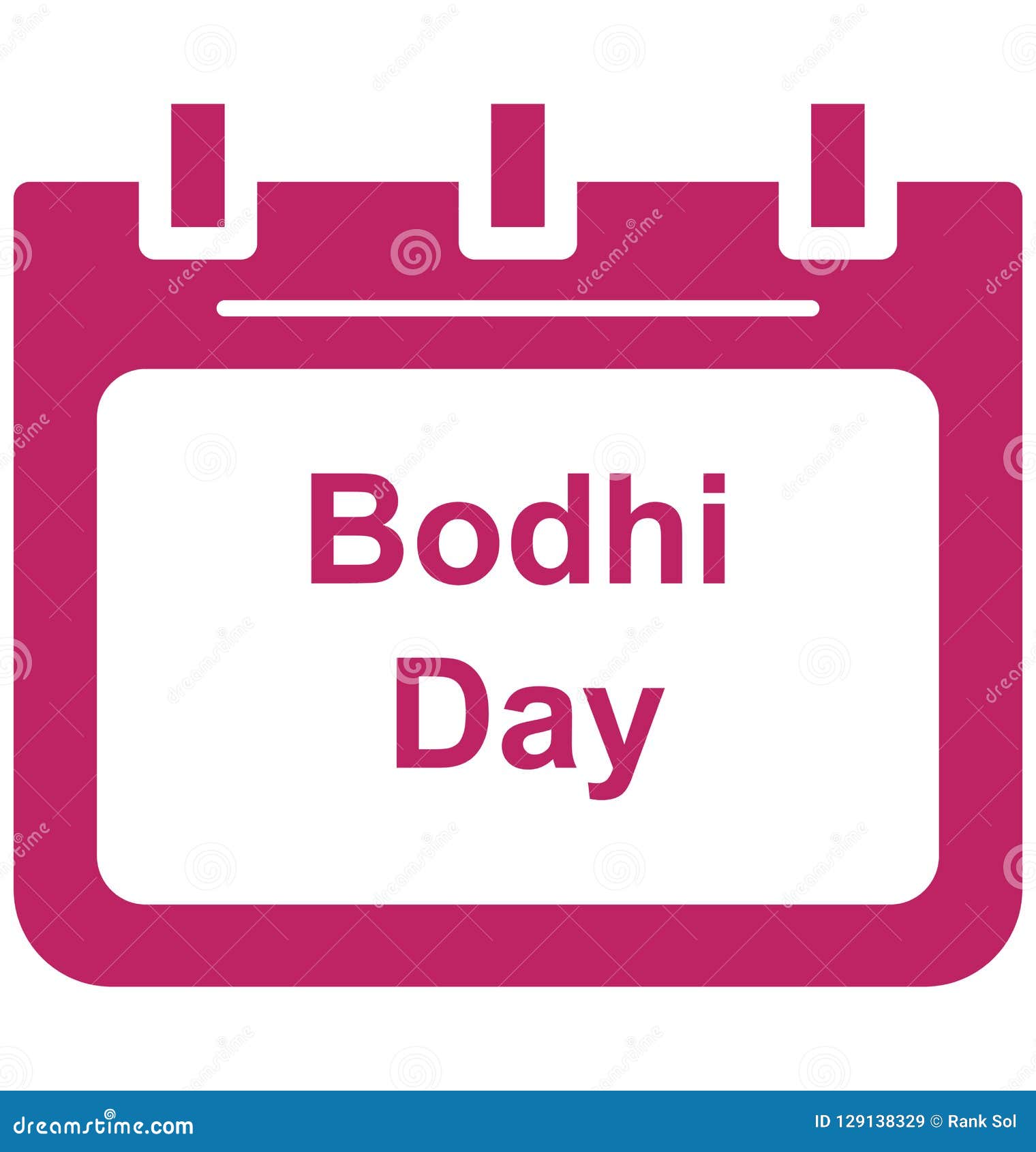 Bodhi Day, Bodhi Day Calendar Special Event Day Vector Icon that Can Be