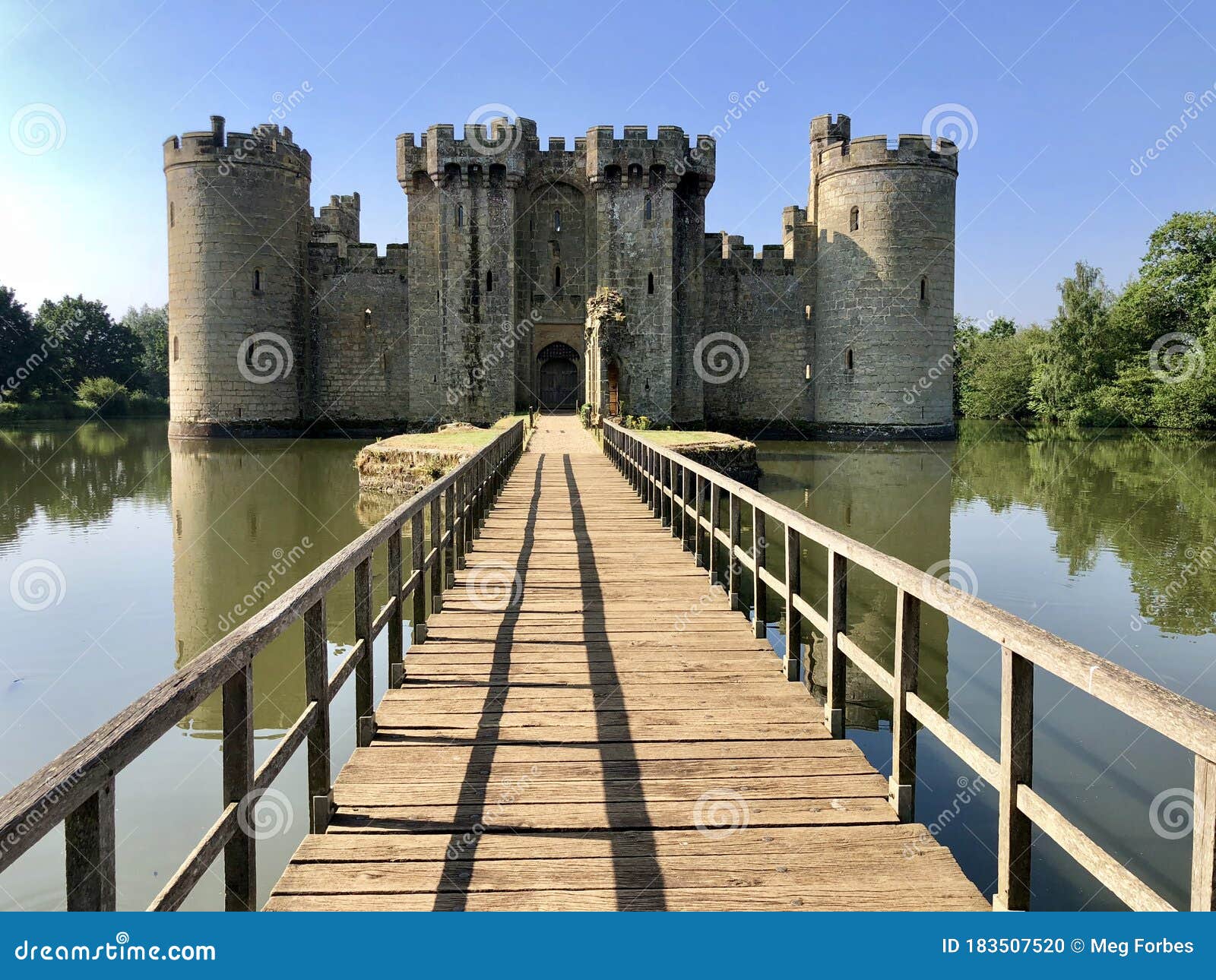 Bodium Castle Drawbridge in East Sussex England Stock Photo - Image of