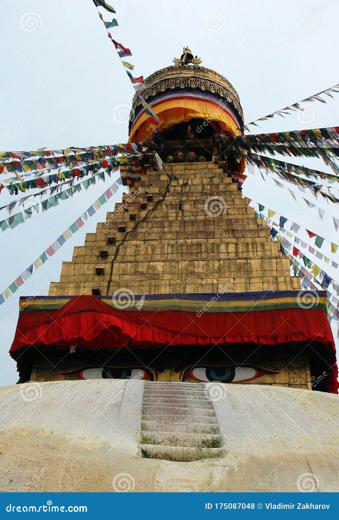 bodnath stupa in nepal, katmandu