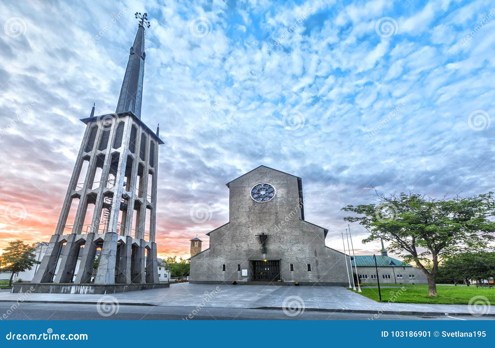 bodo cathedral in nordland county, norway.