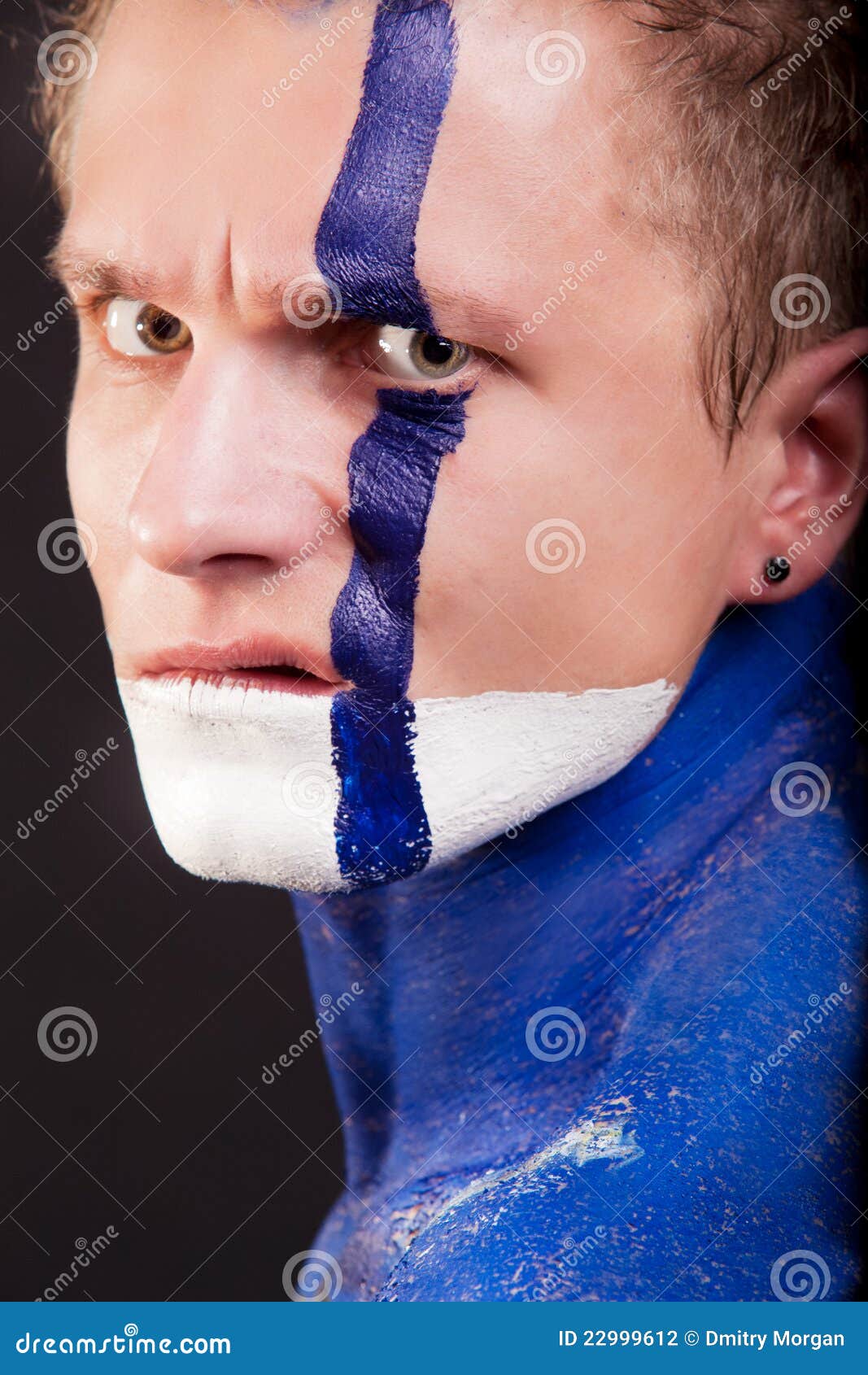 Body-art on face stock photo. Image of black, expressive - 22999612