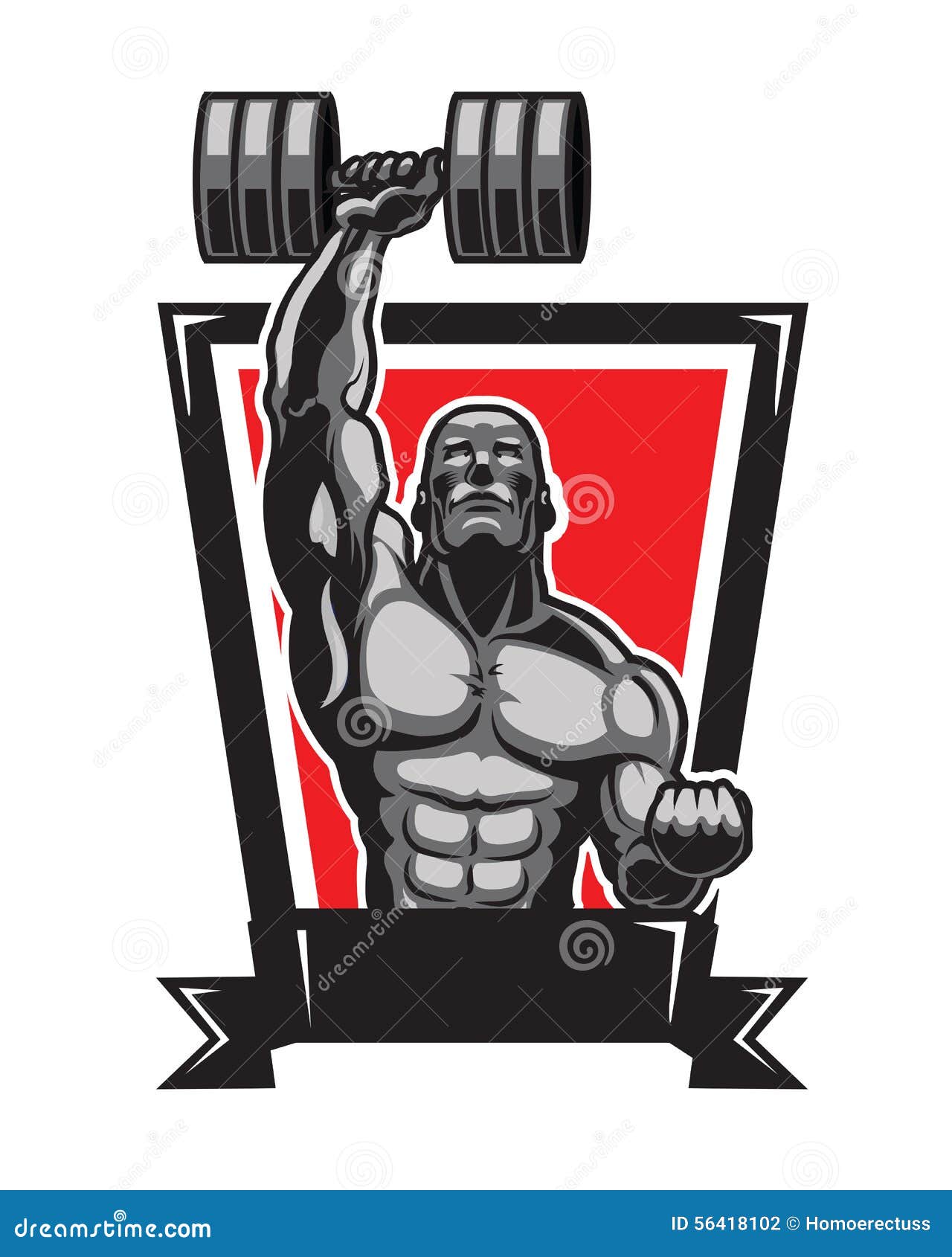 Body Builder Logo stock vector. Illustration of fitness - 56418102 Body Builder Logo stock vector. Illustration of fitness - 56418102