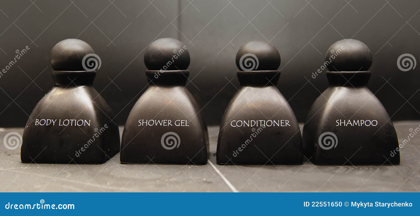 Body Lotion, Shampoo, Shower Gel and Conditioner I Stock Photo Image