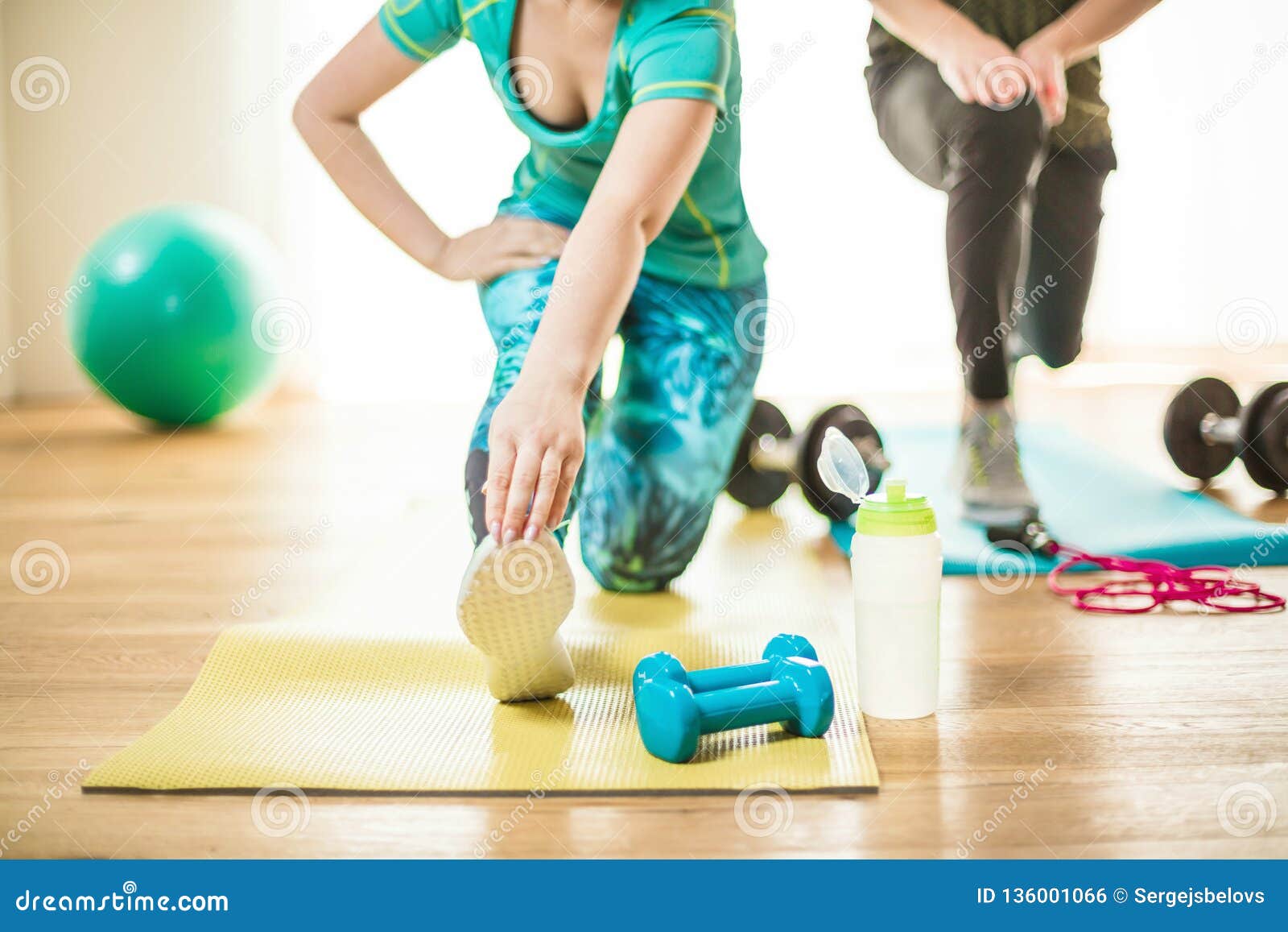 Body and Mind Workout in Loft Fitness Studio Stock Photo Image of