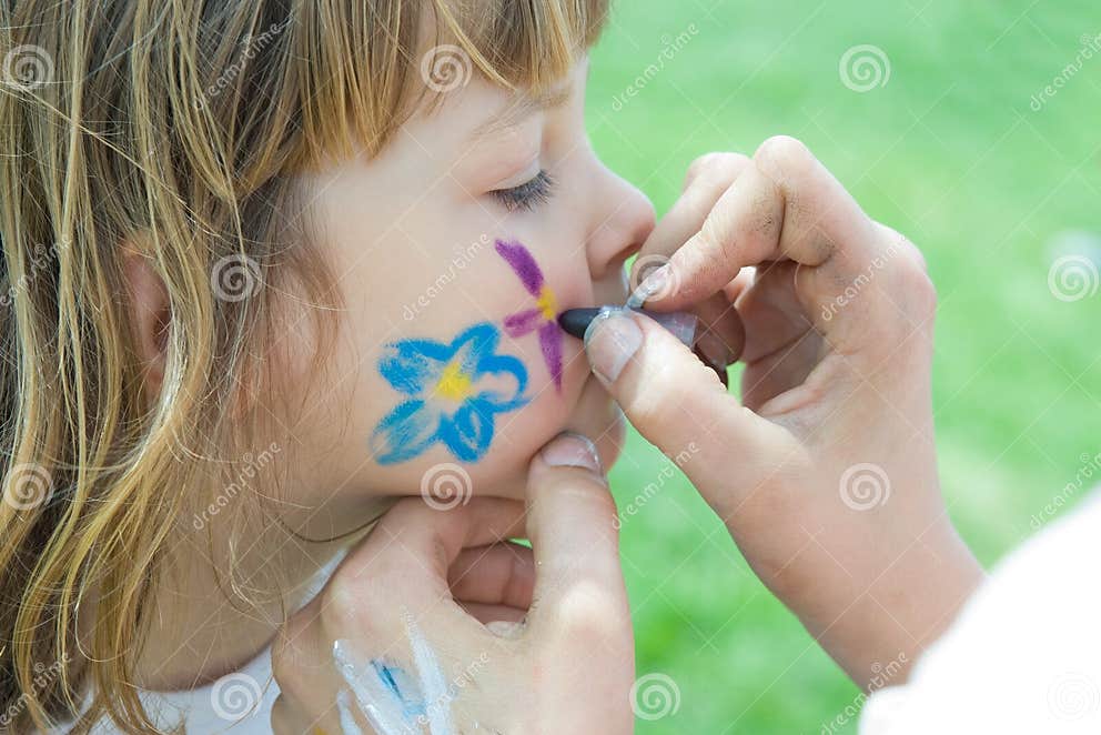 Body painting stock image. Image of adorable, paint, people 9749255