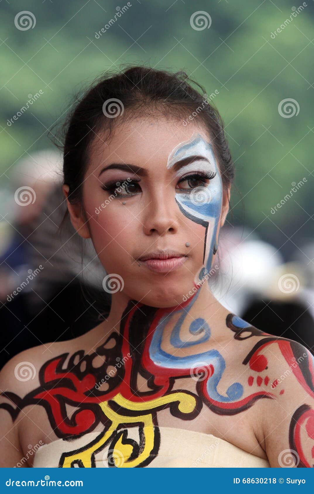 Body painting contest editorial stock photo. Image of painting 68630218