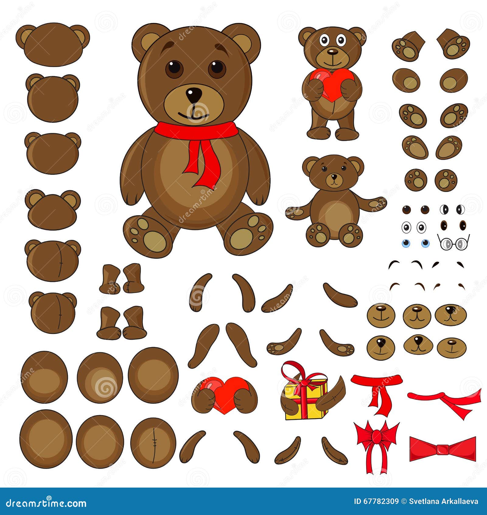 Body Parts of a Bear in the Vector Stock Vector Illustration of
