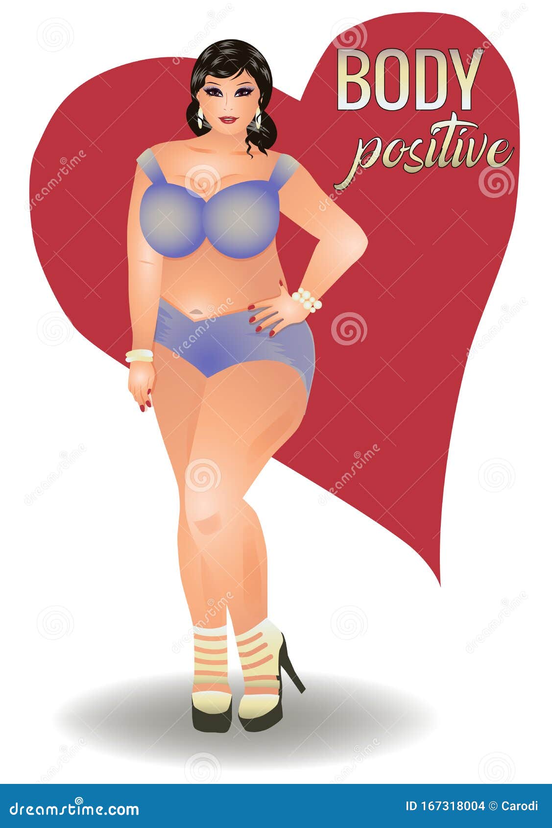 Download Body Positive Plus Size Woman, Vector Stock Vector ...
